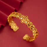 Fine Jewelry Flower 24KT Bracelet Bangle