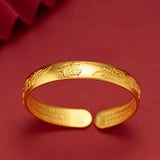 BT5283 Peony 24KT Bracelet Bangle Wedding Party Gift