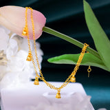 24KT Lily of the Valley Chain Bracelet