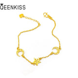 24KT Chain Bracelet Star Moon Crescent Fine Jewelry