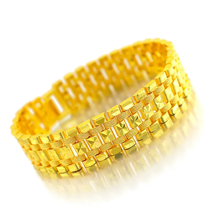 24KT Watch Chain Bracelet for Men - Birthday Wedding Gift