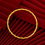 BT589 24KT Bracelet Bangle 3mm Hot Woman Girl Bride Birthday Gift