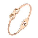BT812 Number 8 Steel Cuff Bracelet for Women, Gift for Birthday, Wedding