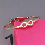 BT812 Number 8 Steel Cuff Bracelet for Women, Gift for Birthday, Wedding
