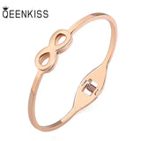 BT812 Number 8 Steel Cuff Bracelet for Women, Gift for Birthday, Wedding