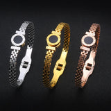BT813 Round Love Titanium Stainless Steel Cuff Bracelet
