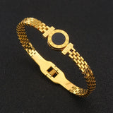 BT813 Round Love Titanium Stainless Steel Cuff Bracelet