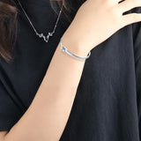 BT820 Knotted Titanium Stainless Steel Cuff Bracelet