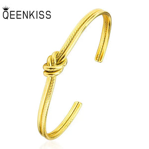 BT820 Knotted Titanium Stainless Steel Cuff Bracelet