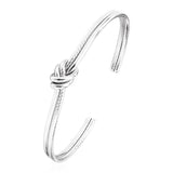 BT820 Knotted Titanium Stainless Steel Cuff Bracelet