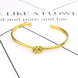 BT820 Knotted Titanium Stainless Steel Cuff Bracelet