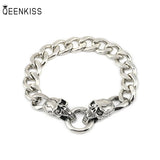 Retro Hiphop Skull Halloween Titanium Steel Bracelet