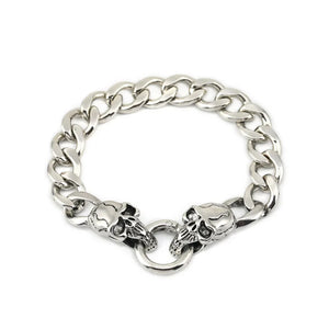 Retro Hiphop Skull Halloween Titanium Steel Bracelet