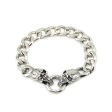 Retro Hiphop Skull Halloween Titanium Steel Bracelet