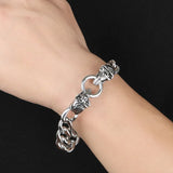 Retro Hiphop Skull Halloween Titanium Steel Bracelet