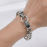 Retro Hiphop Skull Halloween Titanium Steel Bracelet