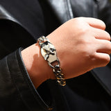 BT824 Titanium Steel Bracelet for Men, Hiphop Eagle Design