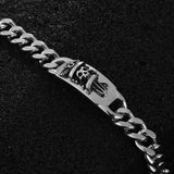 BT825 Hiphop Caribean Skull Titanium Steel Bracelet