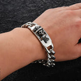 BT825 Hiphop Caribean Skull Titanium Steel Bracelet