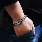 BT825 Hiphop Caribean Skull Titanium Steel Bracelet
