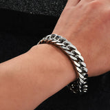 BT826 Wide Cuban Titanium Steel Bracelet