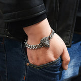 BT829 Titanium Steel Bracelet Men Birthday Wedding Gift Hiphop LittleLion