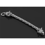 Retro Wolf Double Head Titanium Steel Bracelet
