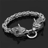 Retro Wolf Double Head Titanium Steel Bracelet