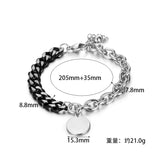 BT840 Jointed Punk Titanium Stainless Steel Chain Bracelet