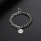 BT840 Jointed Punk Titanium Stainless Steel Chain Bracelet