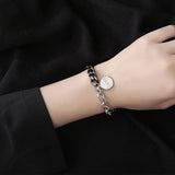 BT840 Jointed Punk Titanium Stainless Steel Chain Bracelet
