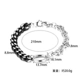 BT841 Titanium Stainless Steel Chain Bracelet
