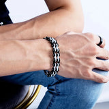 BT846 Wheel Chain Bracelet Titanium Stainless Steel