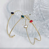 Turquoise Titanium Stainless Steel Cuff Bracelet Bangle