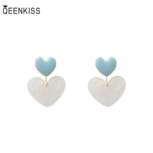 Double Heart 925 Silver Stud Earrings