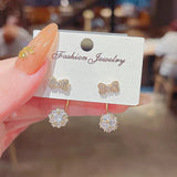 Round Zircon 925 Silver Stud Earrings