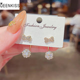 Round Zircon 925 Silver Stud Earrings