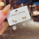 Round Zircon 925 Silver Stud Earrings