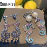 Seahorse Stud Earrings AAA Zircon Fine Woman Gift