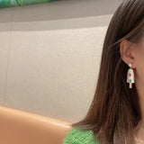AAA Zircon Ice Cream Stud Earrings Fine Woman Girlfriend Bride Party Gift