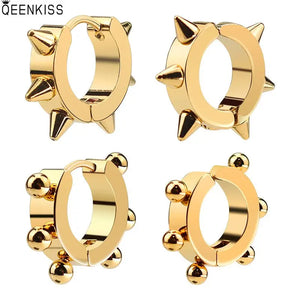 Titanium Stainless Steel Clip Earrings Set