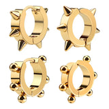Titanium Stainless Steel Clip Earrings Set