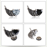 Retro Angel Wings Titanium Steel Stud Earrings