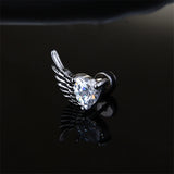 Retro Angel Wings Titanium Steel Stud Earrings