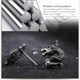 Retro Dragon Titanium Steel Stud Earrings