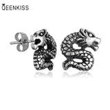 Retro Dragon Titanium Steel Stud Earrings
