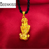 Solid PIXIU 24KT Pendant Rope Necklace Gift