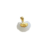 Vintage RUYI Lock Jade 24KT Necklace
