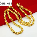 NC529 Solid 6MM 24KT Chain Necklaces