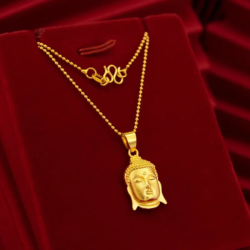 Praying Buddha 24KT Necklace for Women, Mother, Birthday, Wedding